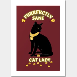 Purrfectly Sane- Cat Lady Posters and Art